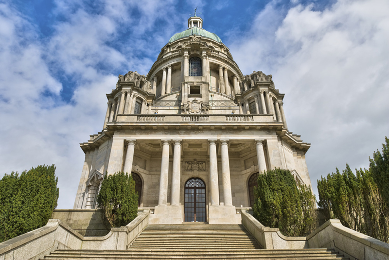 View of the Ashton Memorial, Williamson' s Park, Lancaster, England.